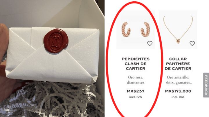 Cartier envía paquete a joven que compró aretes en 237 pesos y esto recibió | FOTOS