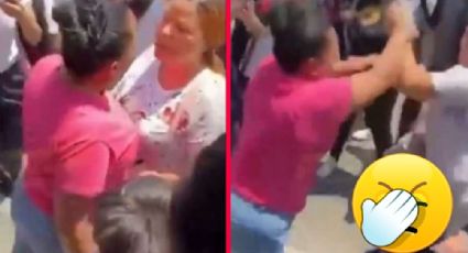 Madres se pelean fuera de una secundaria; se agarraron 'a puño limpio' | VIDEO