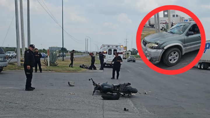 Motociclista se salva de la muerte tras chocar con camioneta en el Bulevar Colosio; está grave