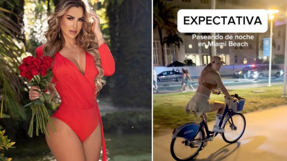 Ninel Conde sufre accidente en bicicleta