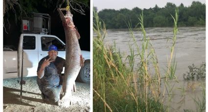 Capturan catán 'monstruo' de casi dos metros en el río Bravo | VIDEO