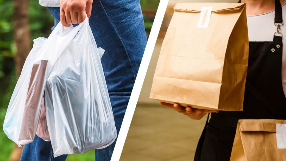 Bolsas de plástico vs bolsas de papel
