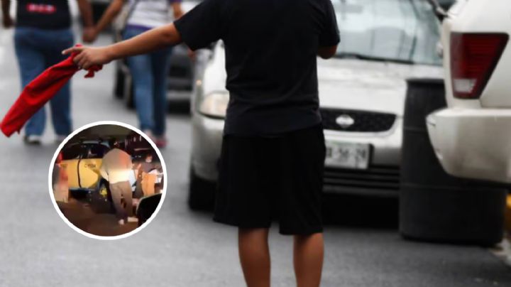 Niño franelero aprovecha descuido, conduce taxi y choca contra muro; sus padres pagarán los destrozos
