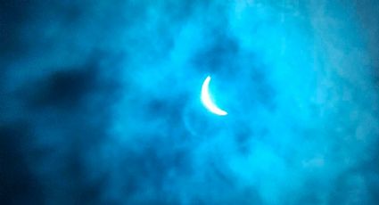 Eclipse solar 2024 en Nuevo Laredo: a pesar de las nubes se alcanza a apreciar el fenómeno