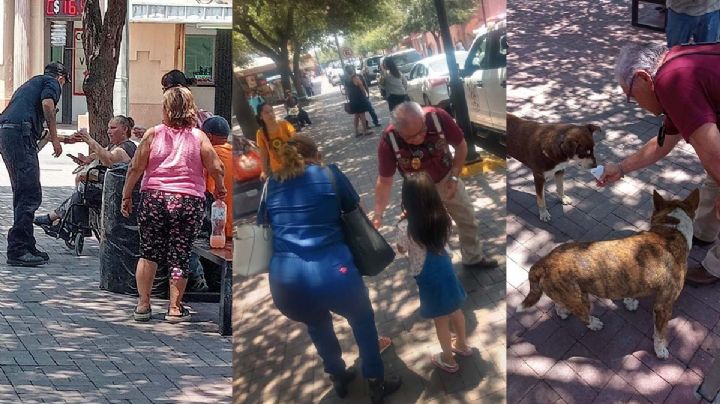 En Nuevo Laredo ponen puestos para hidratarse, por el calor