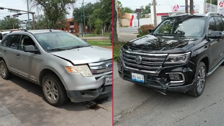 Mujer choca contra parte trasera de camioneta en la Colonia Madero; quedó muy mal herida