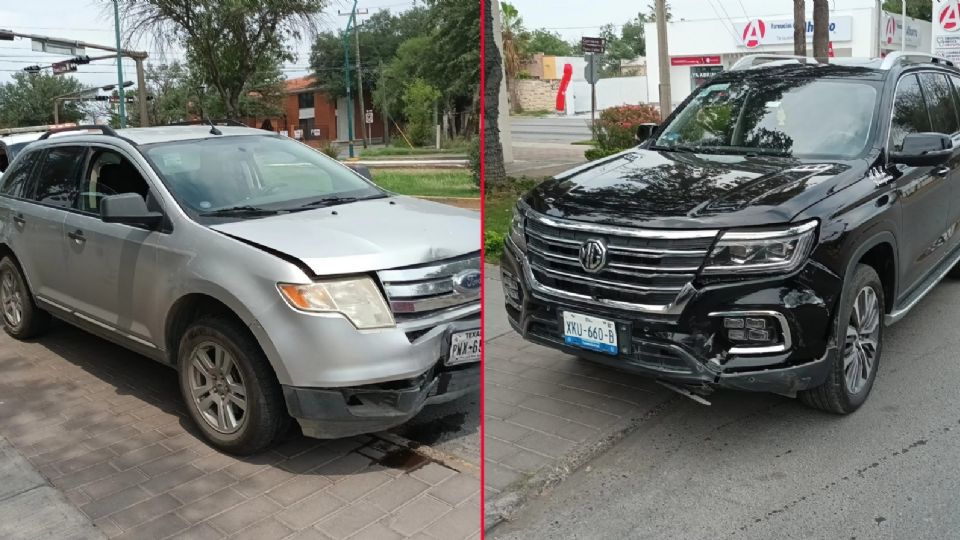 Una palma también quedó entre las afectadas en este accidente vial de mediodía