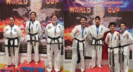 Neolaredenses obtienen medallas de oro en Mundial de Taekwondo en Canadá