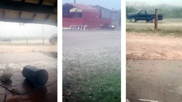 Fuerte tormenta con vientos y granizo azota carretera 59 cerca de Laredo, Texas | VIDEO