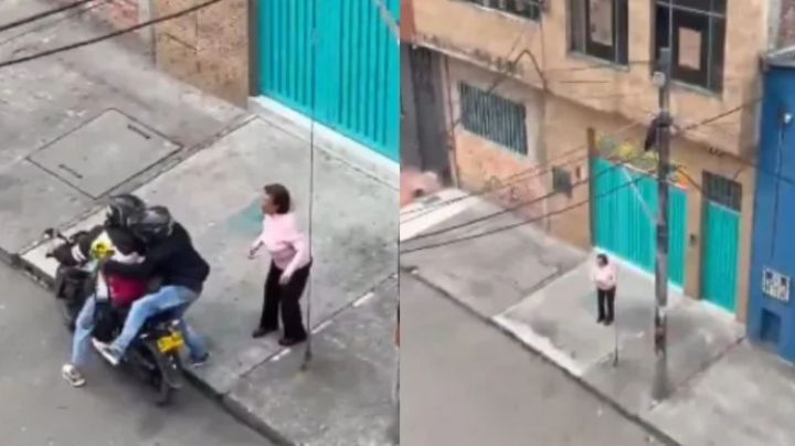 Ladrones roban a abuelita en la calle; le quitaron hasta sus flores | VIDEO