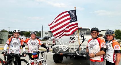 Arrancan ciclistas de Laredo, Texas, con su 'Rodada Del Silencio'