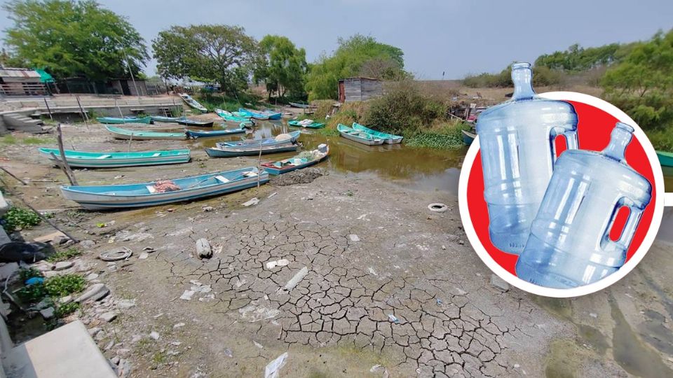 Se bañan con agua de garrafones