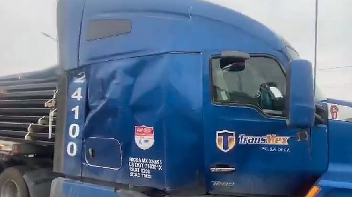 Trailero de Transmex muere aplastado por su propia carga en Escobedo, N.L.