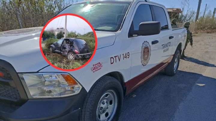 Nuevo Laredo: mujer se lleva dos postes de encuentro; es llevada a los separos