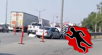 Hombre muere tras chocar sobre la Carretera Monterrey-Nuevo Laredo; se quedó dormido