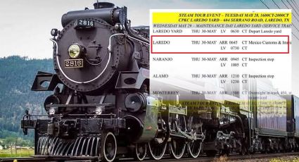 Tren de vapor canadiense se encuentra en Laredo, Texas; en esta fecha pasará por Nuevo Laredo