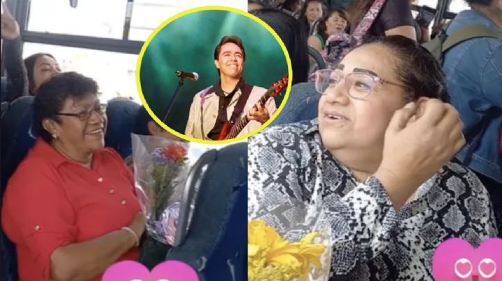 ¡De esas no, chofer! Mujeres cantan a todo pulmón canción de Temerarios en el camión | VIDEO