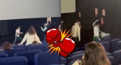Hombre agrede a su pareja en un cine y boxeador la defiende; le dio una paliza | VIDEO