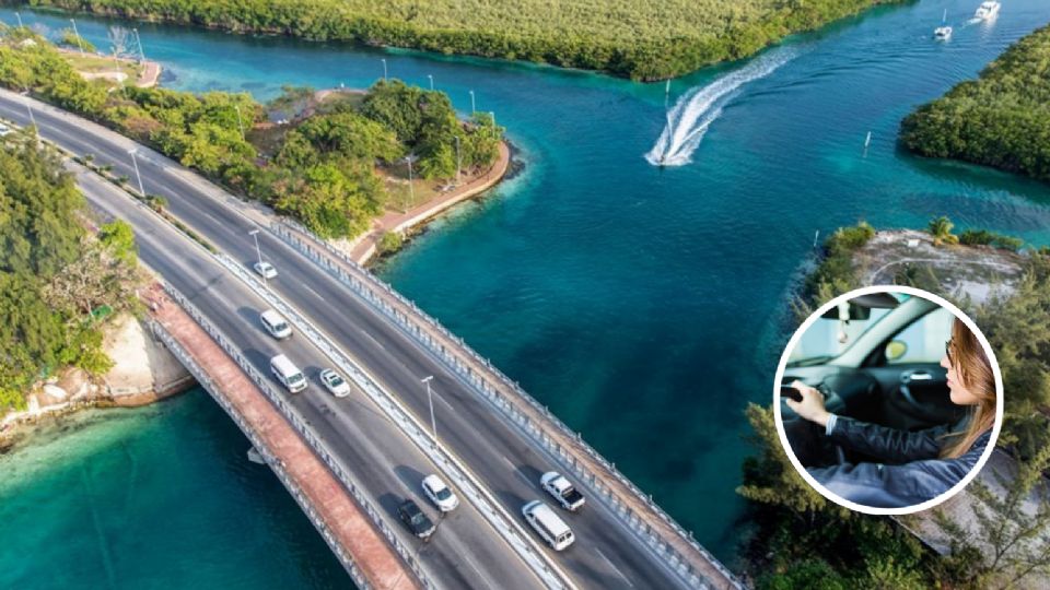La carretera de la Riviera Maya es un camino costero entre Cancún y Tulum