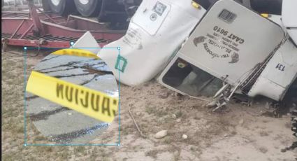 Chofer de tráiler grave tras accidente en la carretera libre Monterrey-Nuevo Laredo
