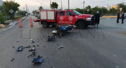 Motociclista sufre severo accidente al estamparse contra auto sobre Municipio Libre