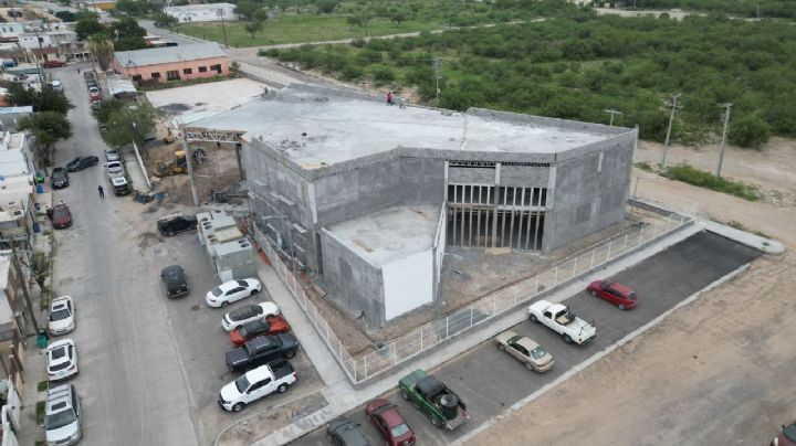 Así va la construcción de la Infoteca Municipal al poniente de Nuevo Laredo