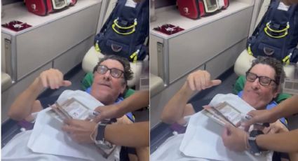 Hombre acude a votar en ambulancia; había sufrido una importante lesión | VIDEO