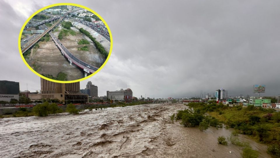 Hay una gran diferencia entre el río Santa Catarina de hace unos días al de este jueves 20 de junio