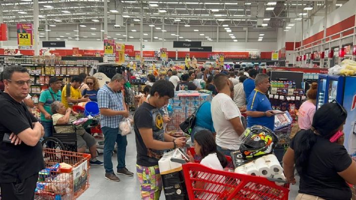 Huracán Beryl: compras de pánico en supermercados del sur de México