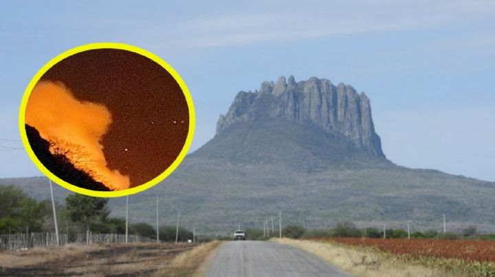 Así se vio el incendio en la cima del Cerro del Bernal en Tamaulipas
