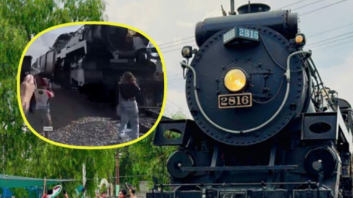 Tren de vapor: MOMENTO EXACTO en que mujer casi muere por tomar una selfie | VIDEO
