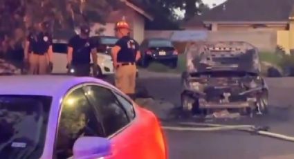 Fueron dos autos los incendiados en residencial Palm View, al norte de Laredo