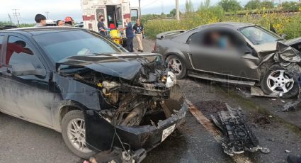 Sangriento choque en Carretera Anáhuac; una mujer grave y 3 autos dañados