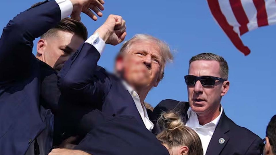 Reportan a Donald Trump herido durante evento público