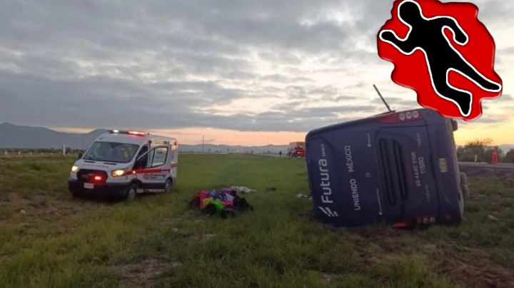 Volcadura de autobús en Matehuala-Saltillo dejó 7 muertos; el conductor se quedó dormido al volante