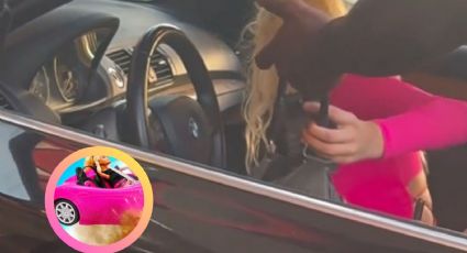 'Doble' de Barbie estrella su auto y se da a la fuga | VIDEO