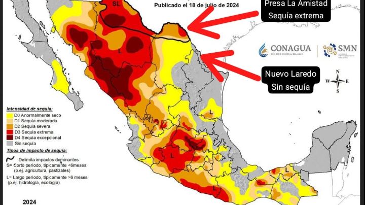 Nuevo Laredo está sin sequía; las presas, aún bajas