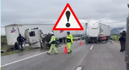 Brutal choque de tráileres deja un muerto en carretera a Saltillo| VIDEO