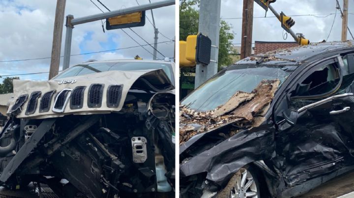 Persecución en Laredo termina con impresionante choque y dos mujeres lesionadas