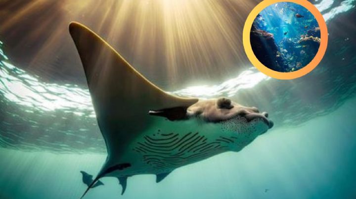 MOMENTO EXACTO en el que una mantarraya da a luz | VIDEO