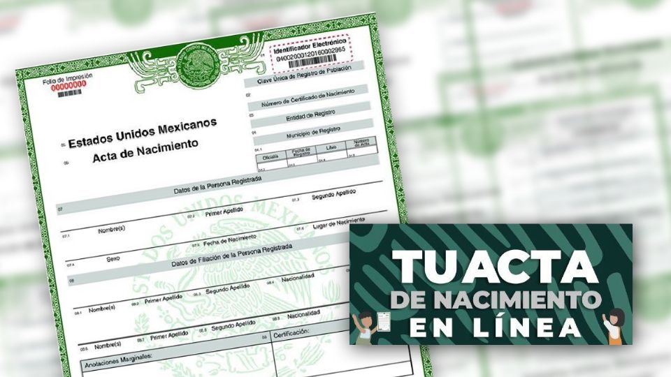 Saca tu Acta de Nacimiento en línea