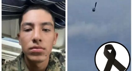 MOMENTO EXACTO en el que cadete de Escuela Militar se lanza de helicóptero; su paracaídas no se abrió