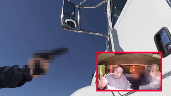 'No te muevas o te vuelo': violento intento de robo a trailero es captado en VIDEO