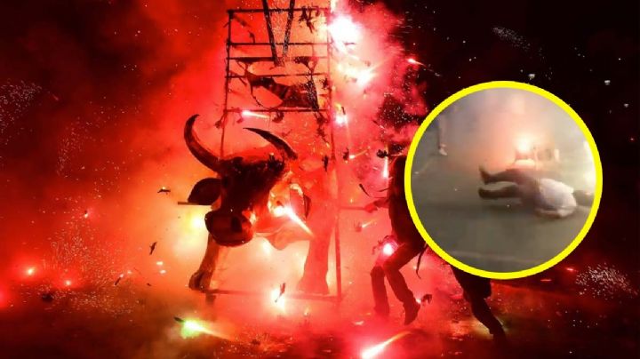 Hombre termina inconsciente tras intentar manipular pirotecnia | VIDEO