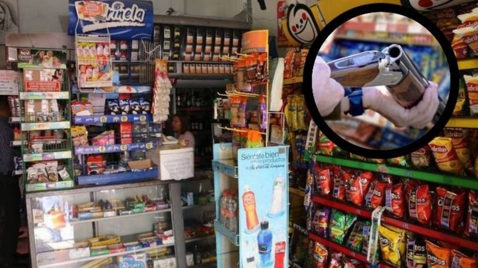 El tendero defendió su tienda de los maleantes.