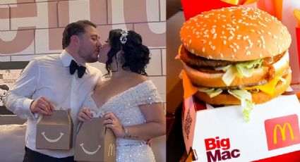 Pareja de novios se viraliza por su boda; sirven hamburguesas de McDonald's a invitados | VIDEOS