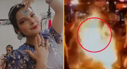 Bailarina se prende fuego por accidente durante show en vivo | FUERTES IMÁGENES