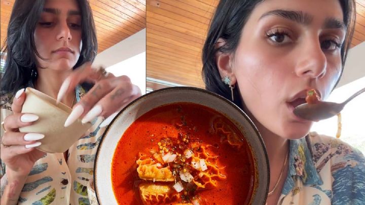 Mia Khalifa come 'menudo mexicano' y esta fue su reacción | VIDEO