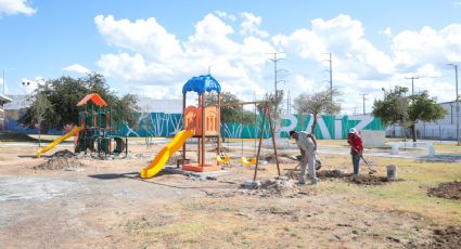 Parque de la colonia Las Torres es equipado con juegos y aparatos ejercitadores