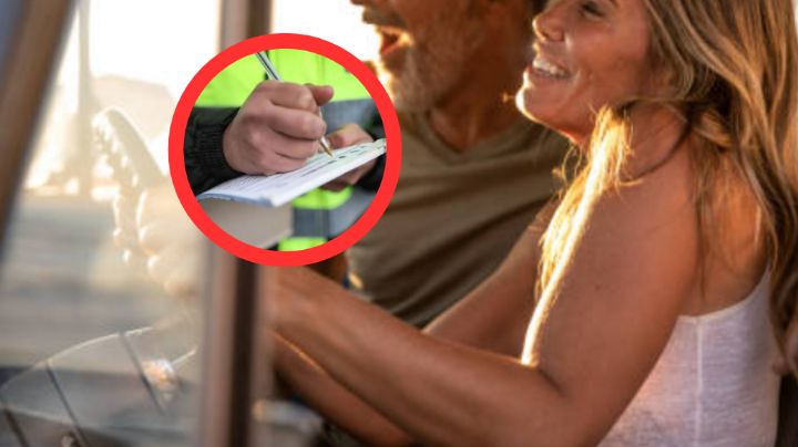 ¿Me pueden infraccionar si abrazo a mi pareja mientras conduzco?